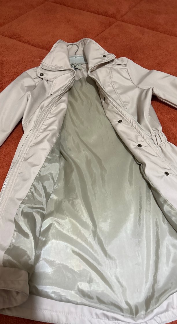 Bej  Düğmeli Midi Kadın Ceket - Görsel 5