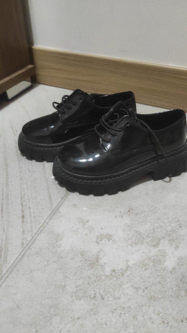 Siyah Platform Topuklu Gotik çocukAyakkabı 26 numaradır - Görsel 2