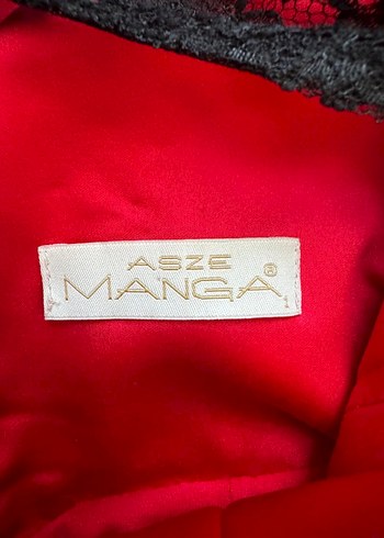 Dantelli Kırmızı Uzun Gotik Abiye Elbise - Görsel 7