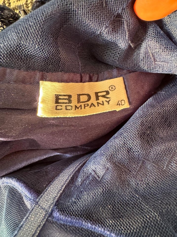 Uzun Lacivert V Yaka Bohem Nişan Elbisesi - Görsel 5