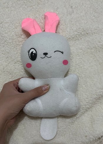 Beyaz ve Pembe Tavşan Peluş Oyuncak