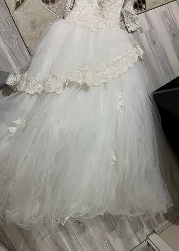 Dantelli Straplez Prenses Gelinlik - Görsel 7