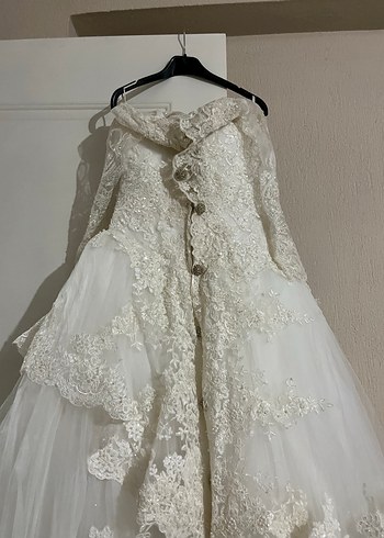 Dantelli Straplez Prenses Gelinlik - Görsel 6