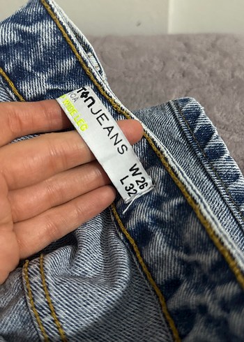 Bol Kesim Midi Denim Kadın Jean - Görsel 4