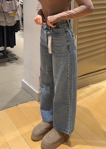 Bol Kesim Midi Denim Kadın Jean - Görsel 2