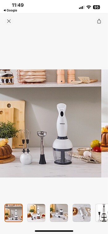 Beyaz 3lü blender set