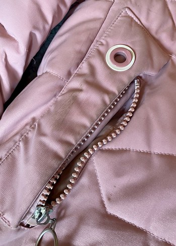 Diğer Peluş Detaylı Pembe Kız Çocuk Mont