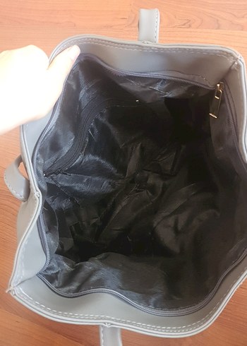 Diğer gri Deri Kadın Çanta - Minimalist Tasarım