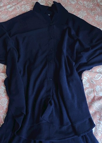 Düğmeli Lacivert Hamile takım - Görsel 3