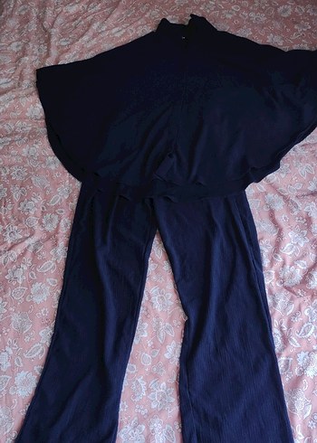 Düğmeli Lacivert Hamile takım - Görsel 2