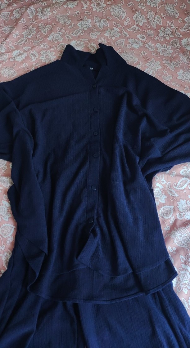 Düğmeli Lacivert Hamile takım - Görsel 3