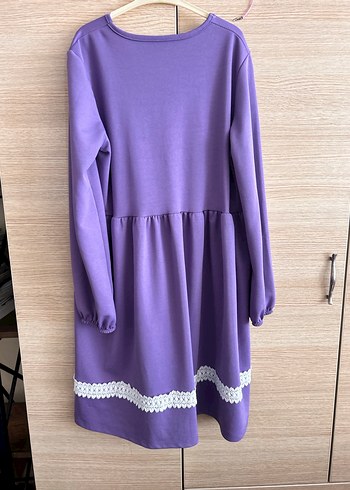 Zara Dantel Detaylı Mor Tesettür Takım