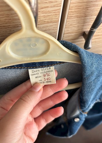 Zara Düğmeli Mavi Çocuk Denim Ceket