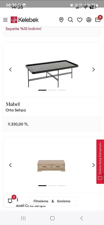 Kelebek orta sehpa - Görsel 5