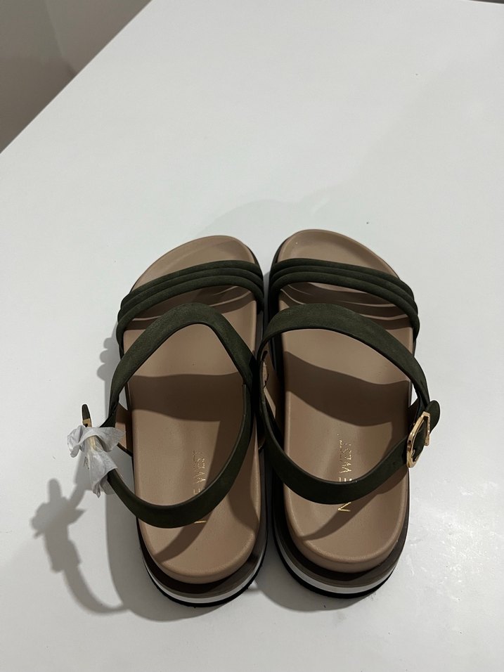 Kadın Yeşil Platform Topuklu Sandalet - Görsel 4