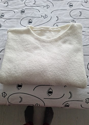 pull&bear Beyaz Kadın Triko Kazak - Görsel 2