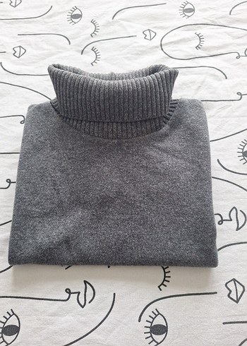 Zara Kadın Gri Boğazlı Triko Kazak - Görsel 2