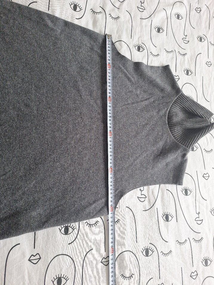 Zara Kadın Gri Boğazlı Triko Kazak - Görsel 5