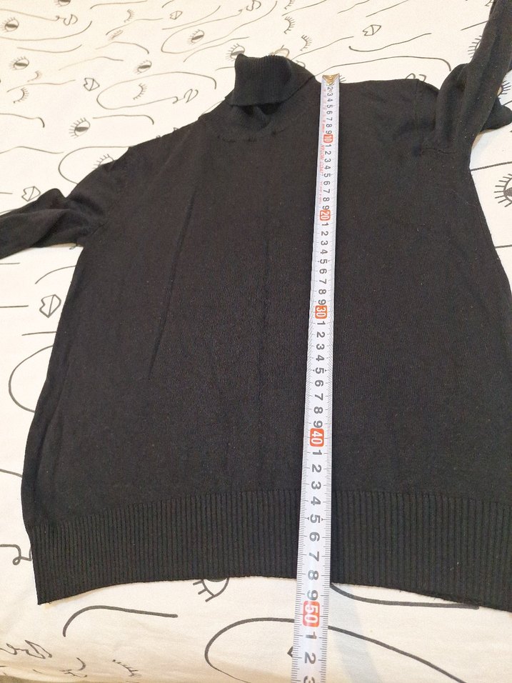 berşhka Siyah Kadın Boğazlı Triko Kazak - Görsel 4