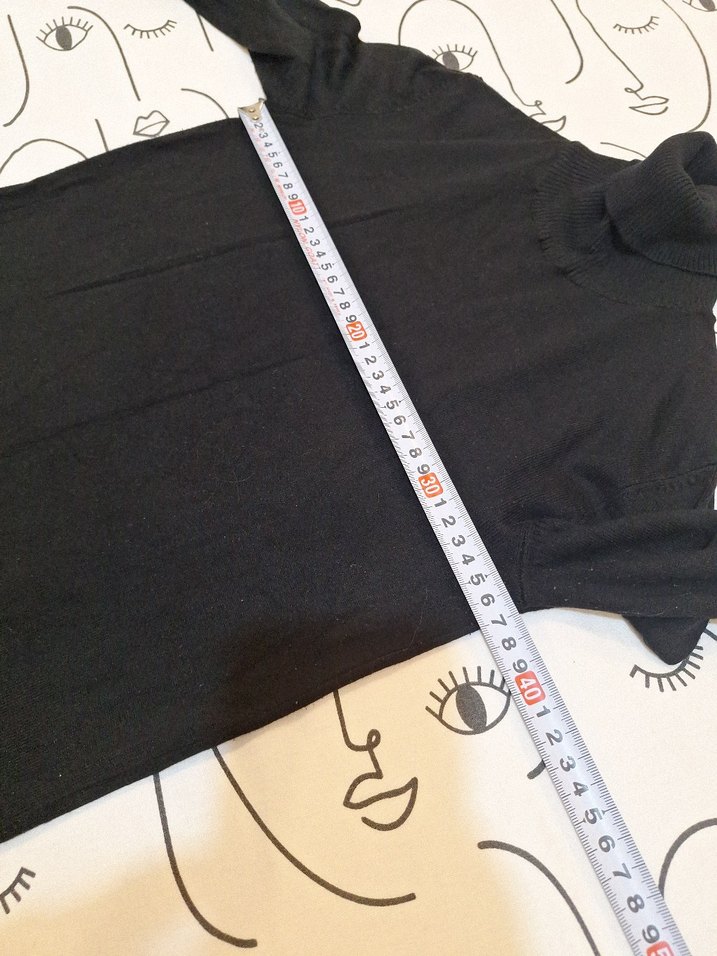 berşhka Siyah Kadın Boğazlı Triko Kazak - Görsel 3