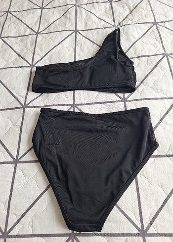 s Beden siyah Renk Siyah Tek Omuzlu Goth Bikini