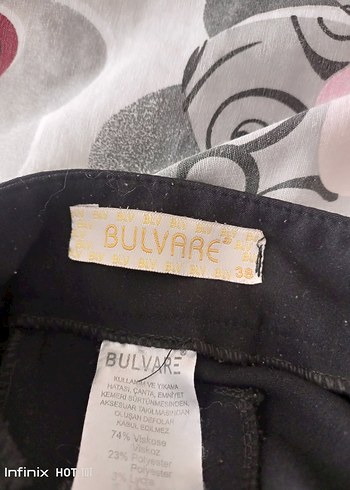 Düğmeli Siyah Kadın Kumaş Pantolon - Görsel 2