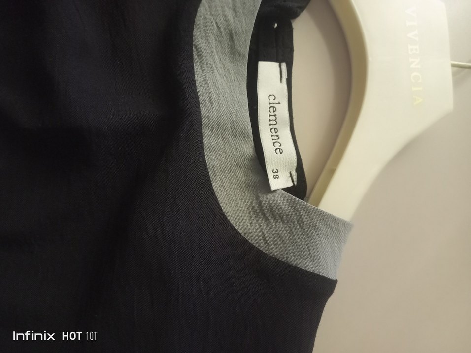 Uzun Kollu Siyah Gri Baskılı Kadın Tunik - Görsel 3