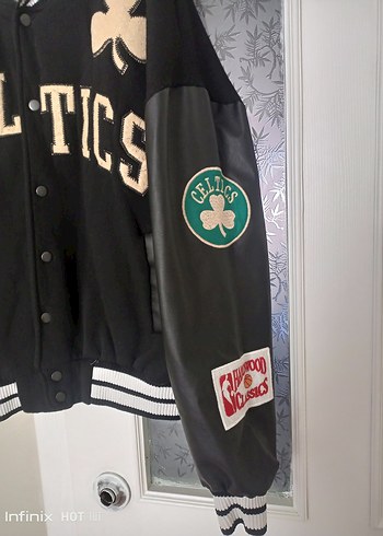 Düğmeli Siyah Deri Kollu Kadın Ceket - Görsel 2