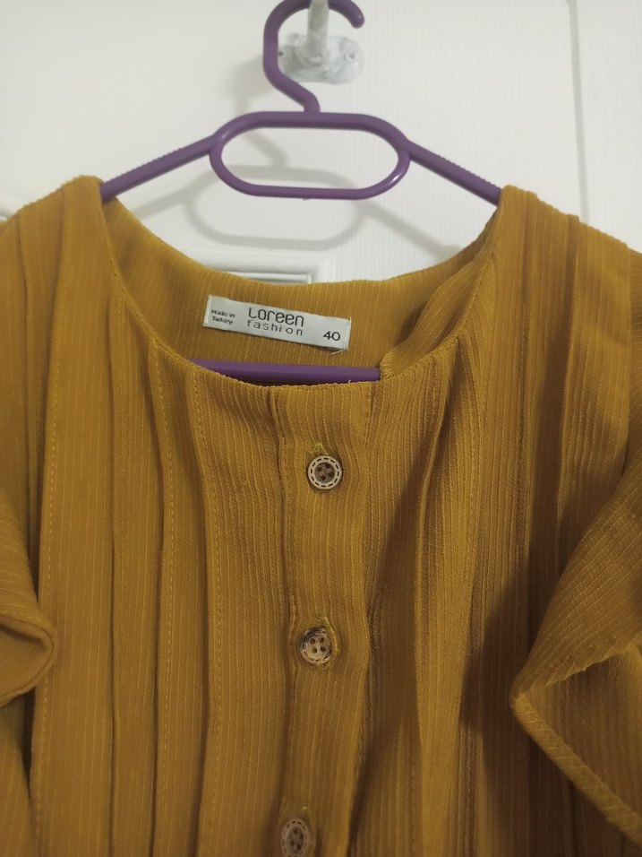 Diger Kadın Kahverengi Uzun Keten Elbise - Görsel 2