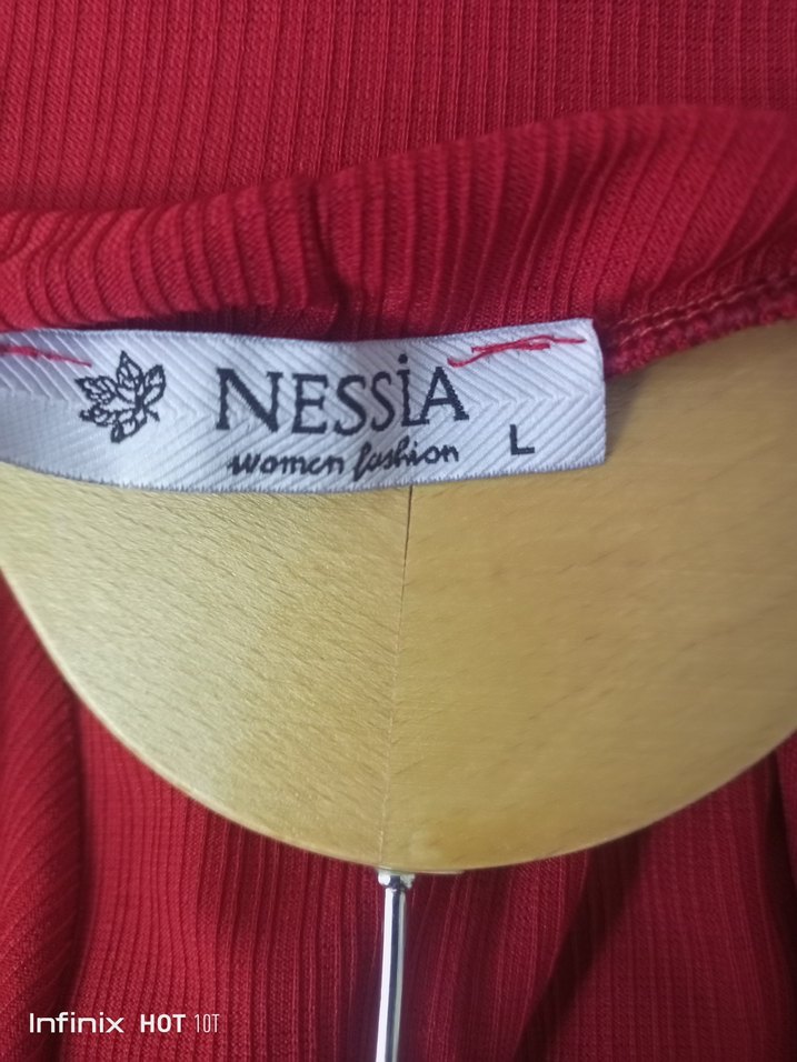 Uzun Kırmızı Kadın üçlü takım - Görsel 4