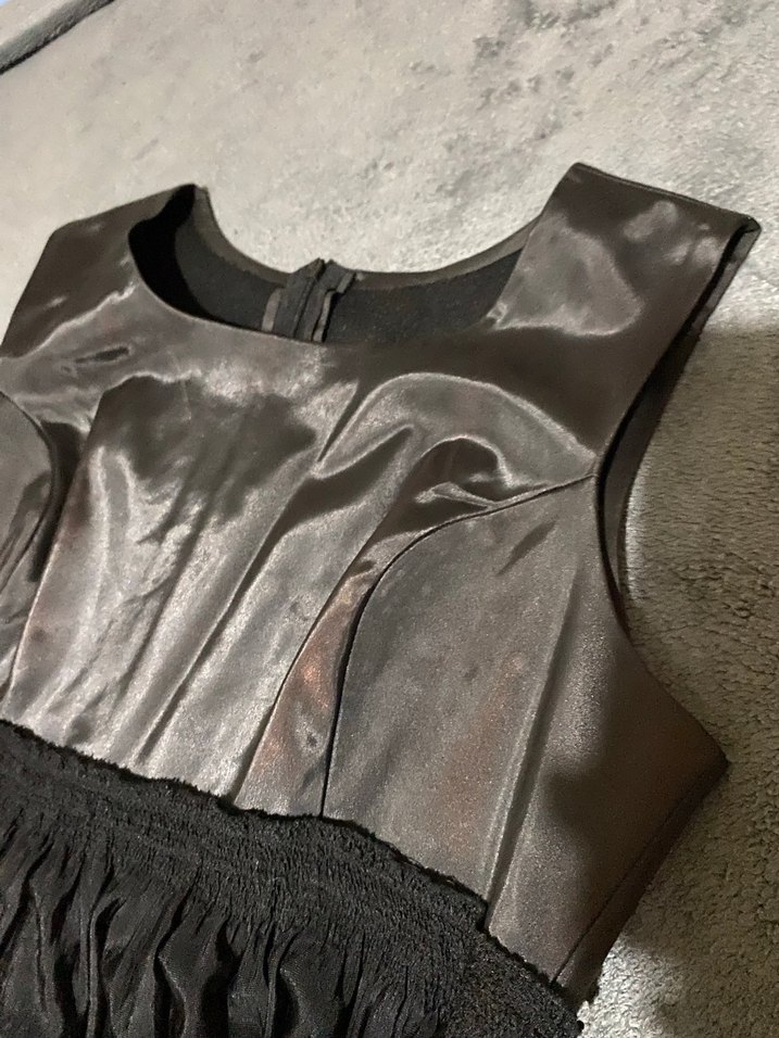 Siyah Uzun Kadın Abiye Elbise - Görsel 2