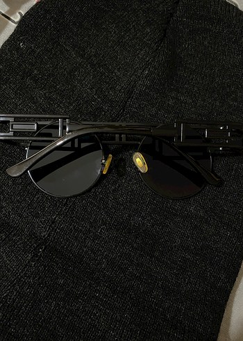 Koyu Gri Yuvarlak Tokalı Kadın Gözlüğü - Görsel 2