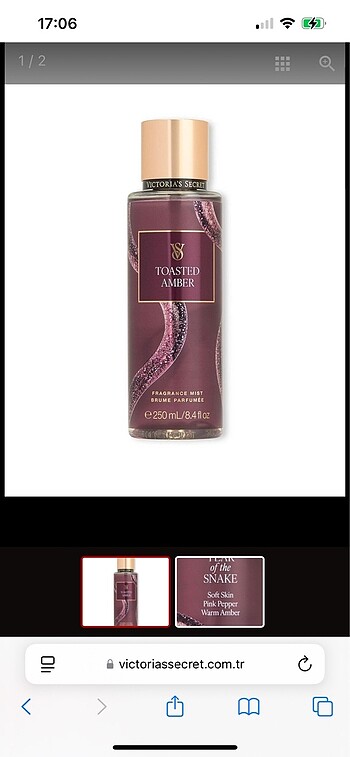 Victoria secret parfüme TOASTED AMBAR