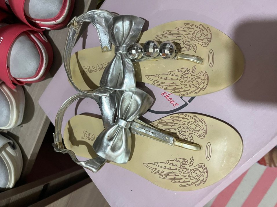 Gri Fiyonk Detaylı Modern Gelin Sandaletleri - Görsel 2