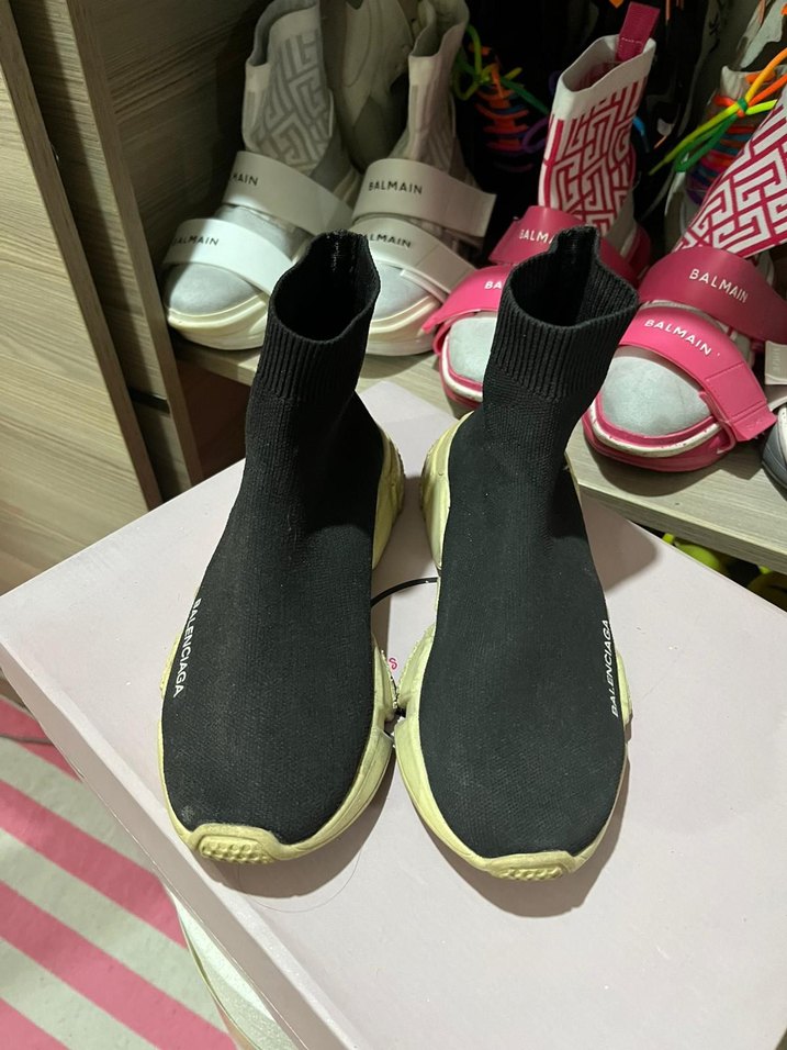 Balenciaga Siyah Elastik çorap model spor ayakkabı - Görsel 2