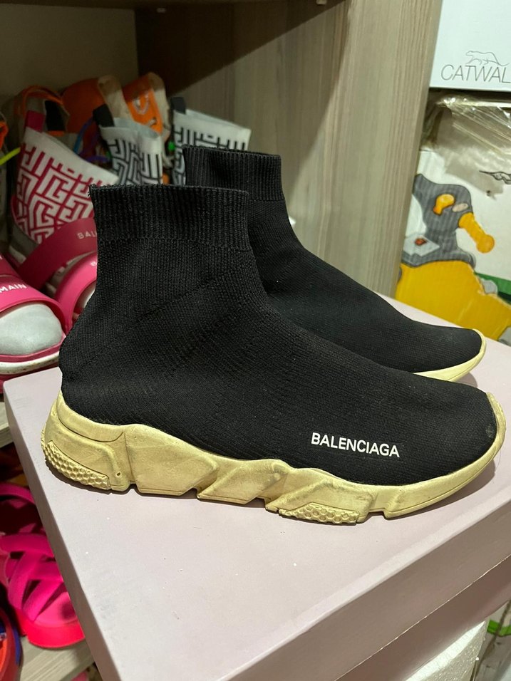Balenciaga Siyah Elastik çorap model spor ayakkabı - Görsel 3