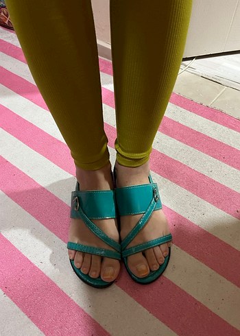 Turkuaz Kadın sandaletler 2tane fiyatidir - Görsel 3