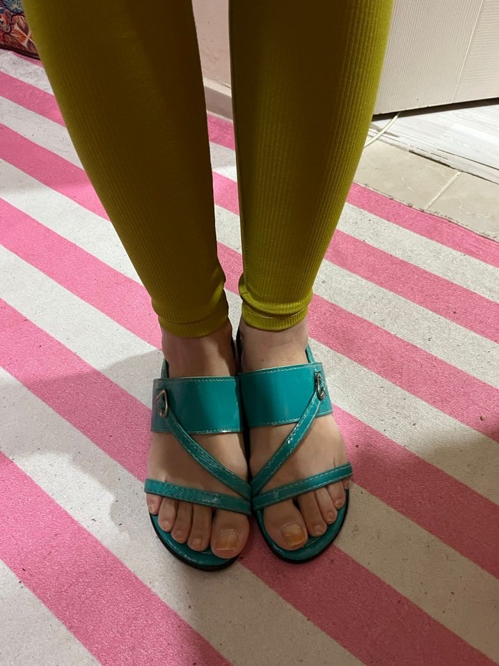 Turkuaz Kadın sandaletler 2tane fiyatidir - Görsel 3