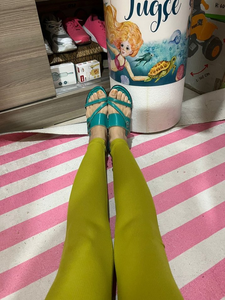 Turkuaz Kadın sandaletler 2tane fiyatidir - Görsel 4