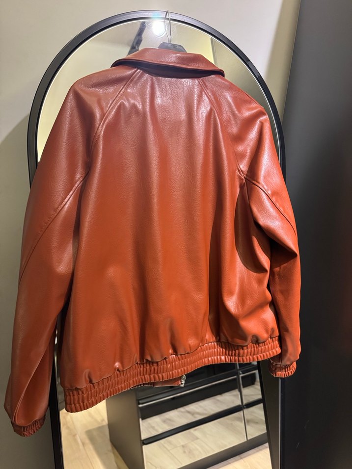 Kadın Deri Fermuarlı Ceket - Görsel 3