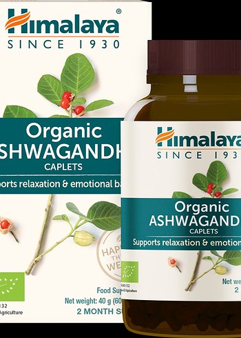 Himalaya Organik Ashwagandha 670mg 2 aylık aswaganda
