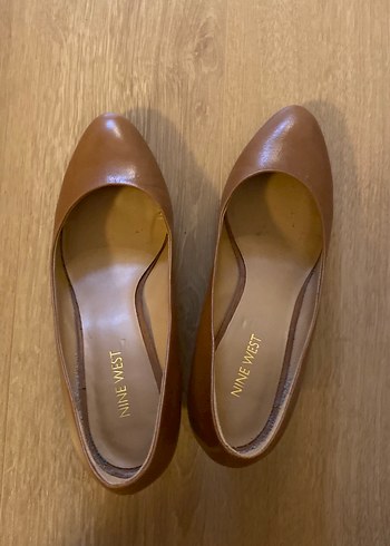 39 Beden Nine West camel Deri Dolgu Topuk Kadın Klasik Ayakkabı