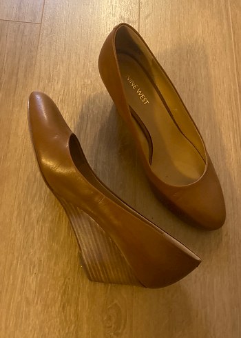 39 Beden camel Renk Nine West camel Deri Dolgu Topuk Kadın Klasik Ayakkabı