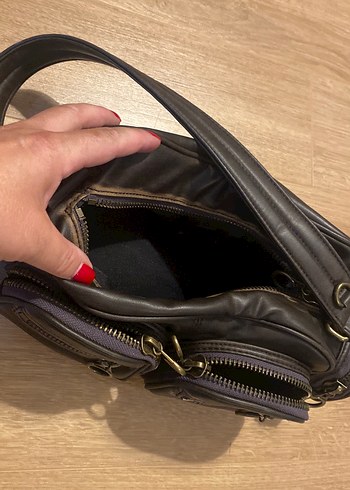 Beden Zara Koyu Kahverengi Kadın Omuz Çantası
