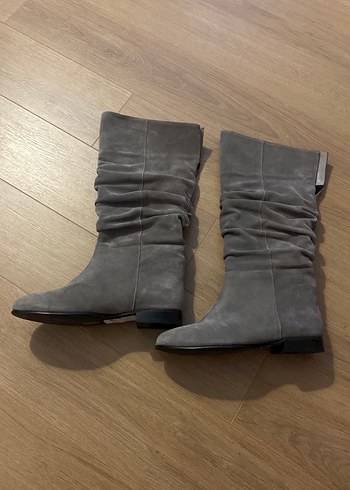 Nine West Nine west Gri Süet çizme