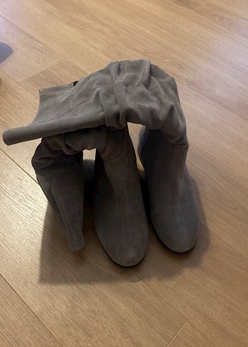 Nine west Gri Süet çizme