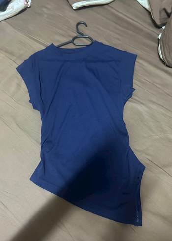 Mavi Drapeli Hamile Tişörtü - Görsel 2