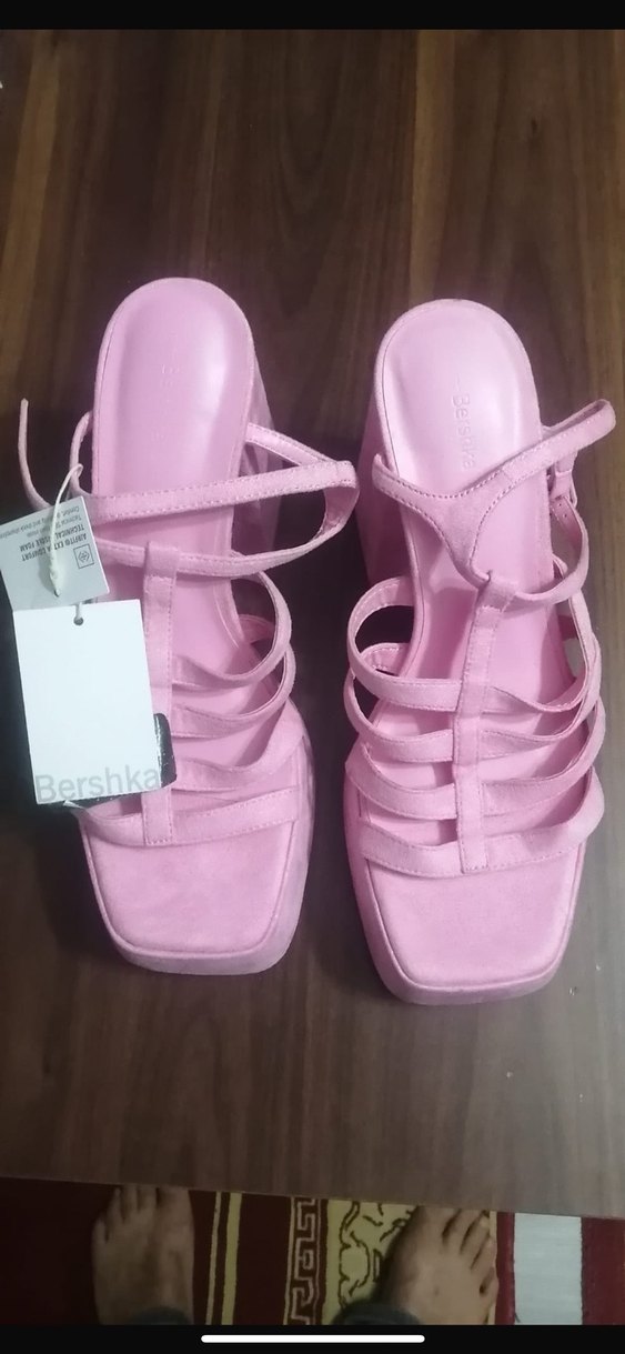 Pembe Platform Topuklu Kadın Ayakkabı - Görsel 2