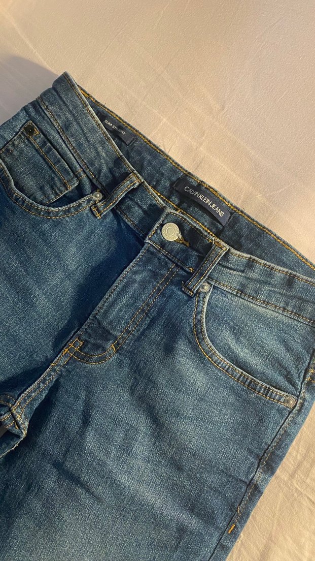 Düğmeli Lacivert Kadın Denim Pantolon — görsel 2/5