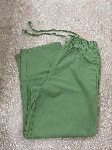 LC WAIKIKI YEŞİL KETEN PANTOLON